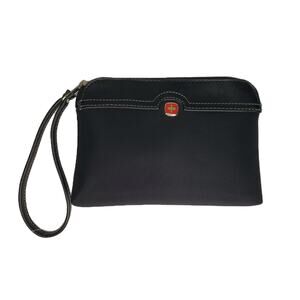 Swiss Army Wristlet Purse Travel Cosmetic Zipper Bag Pouch 7. in x 5 in Black